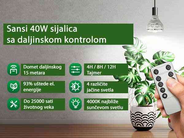 Sansi 40W daljinski Dendrolog